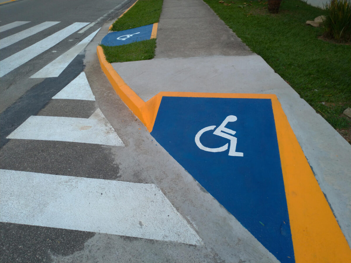 Painted Handicap Ramp In Dallas